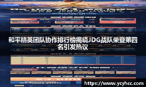和平精英团队协作排行榜揭晓JDG战队荣登第四名引发热议